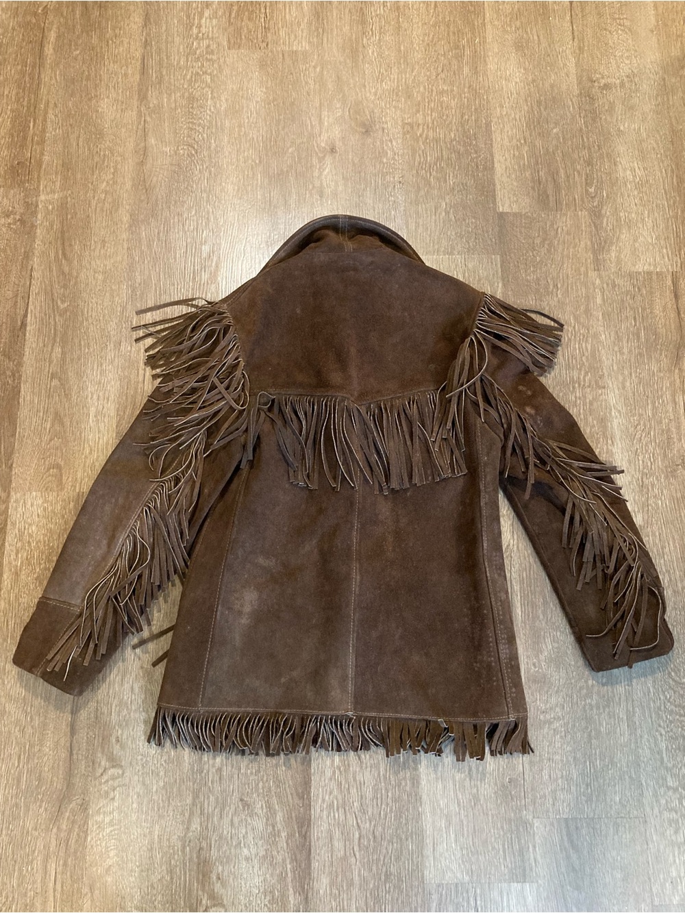 Vintage Schott Bros. Rancher Fringe Suede Jacket Size 14 1970s Western Cowgirl - Picture 2 of 16